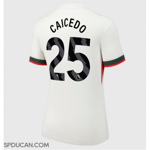 Zenski Nogometni Dres Chelsea Moises Caicedo #25 Gostujuci 2025-26 Kratak Rukav Zenski Nogometni Dres Chelsea Moises Caicedo #25 Gostujuci 2025-26 Kratak Rukav